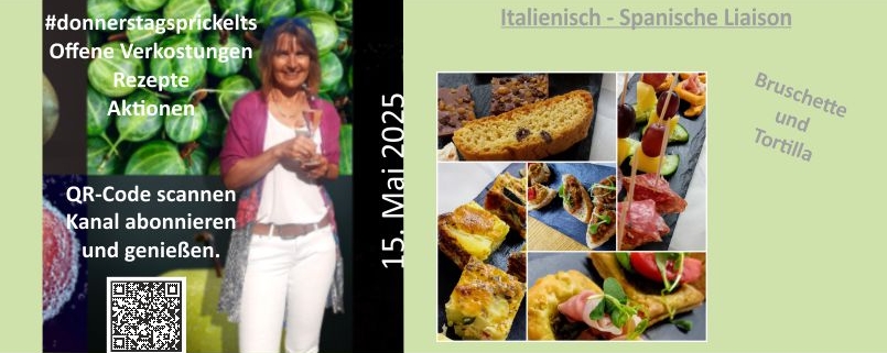 Weinverkostung mit Bruschette und Tortilla