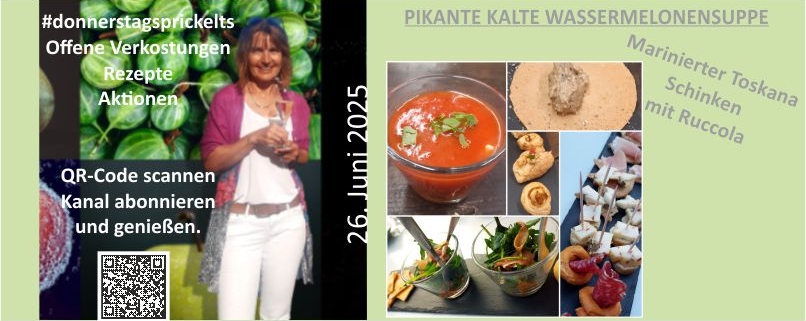 erfrischende Wassermelonensuppe mit Gemüseeinlage für heiße Tage